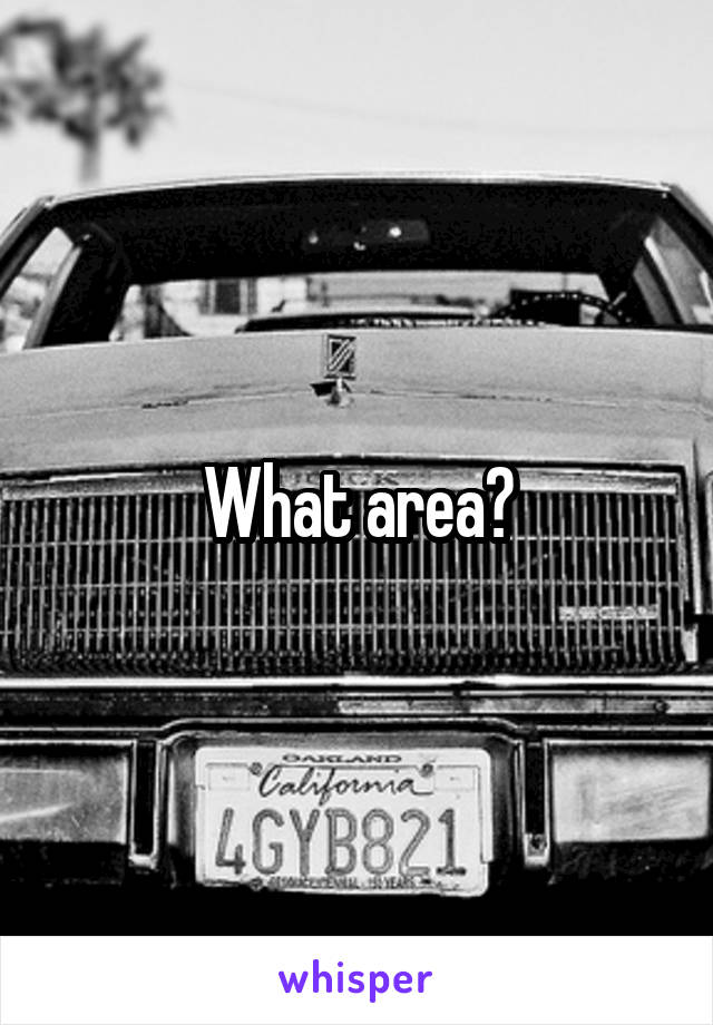 What area?