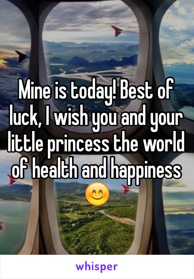 Mine is today! Best of luck, I wish you and your little princess the world of health and happiness 😊