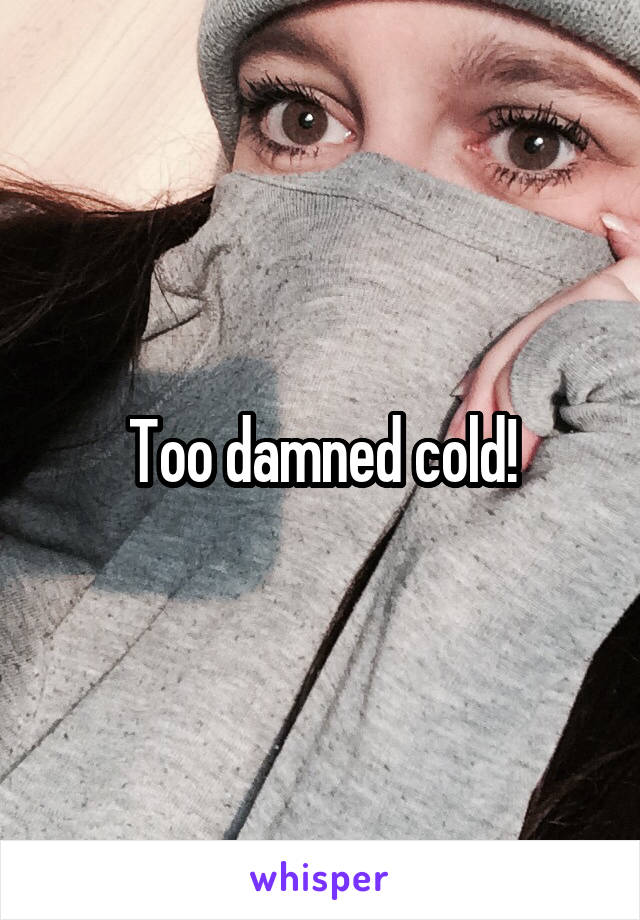 Too damned cold!