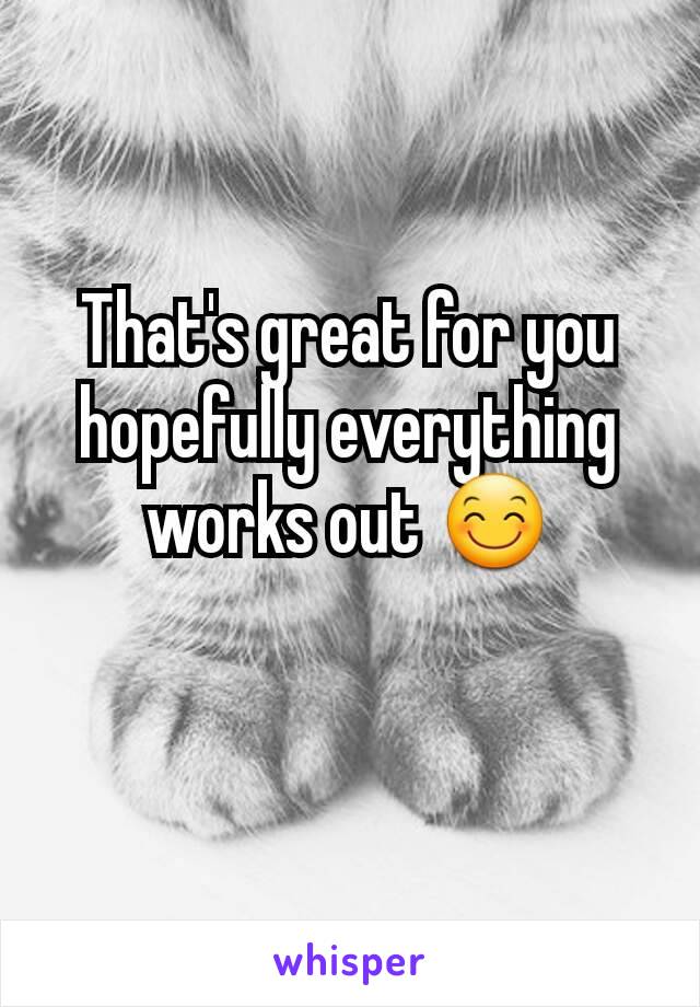 That's great for you hopefully everything works out 😊