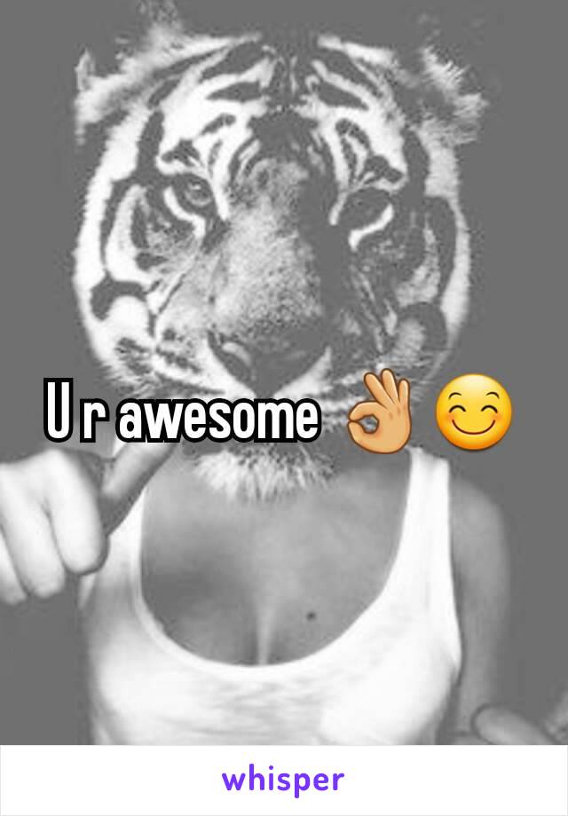 U r awesome 👌😊