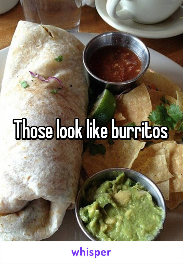 Those look like burritos 