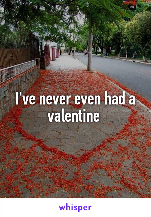 I've never even had a valentine 