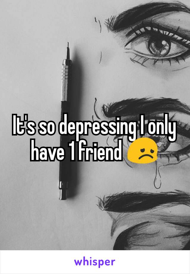 It's so depressing I only have 1 friend 😞
