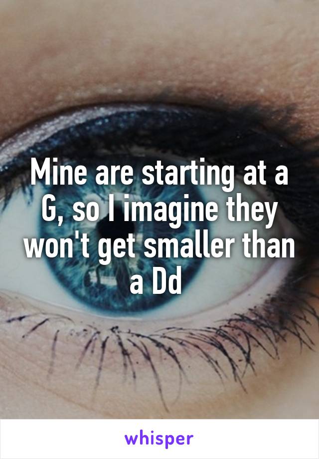 Mine are starting at a G, so I imagine they won't get smaller than a Dd 