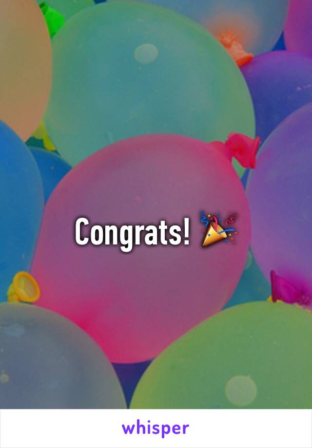 Congrats! 🎉
