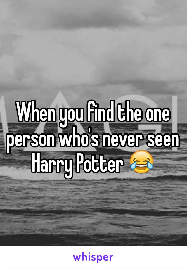 When you find the one person who's never seen Harry Potter 😂