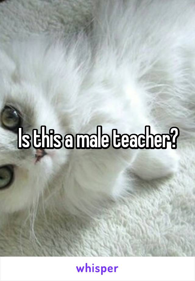 Is this a male teacher?