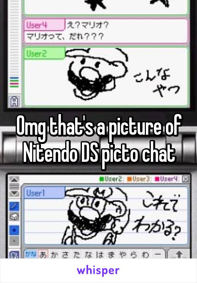 Omg that's a picture of Nitendo DS picto chat