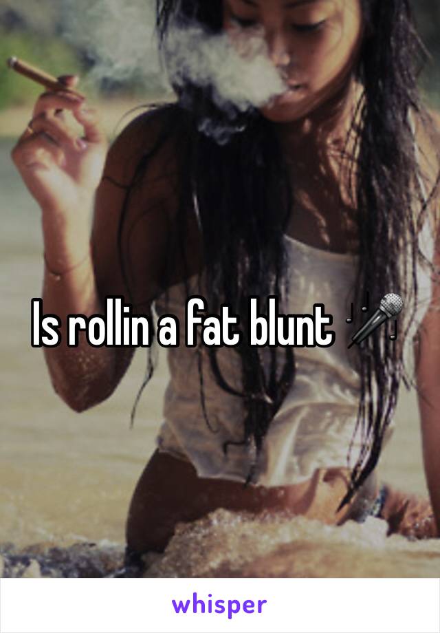 Is rollin a fat blunt 🎤
