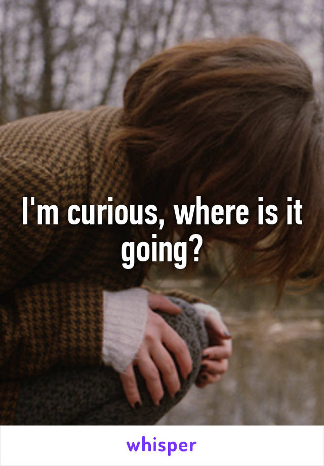 I'm curious, where is it going?