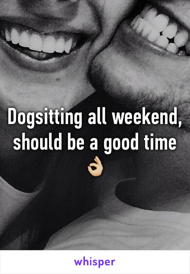 Dogsitting all weekend, should be a good time 👌🏼