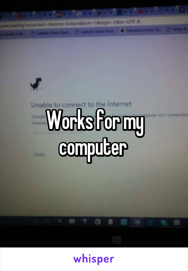 Works for my computer 