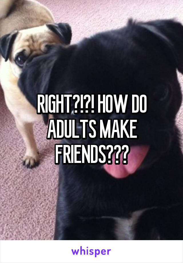 RIGHT?!?! HOW DO ADULTS MAKE FRIENDS???