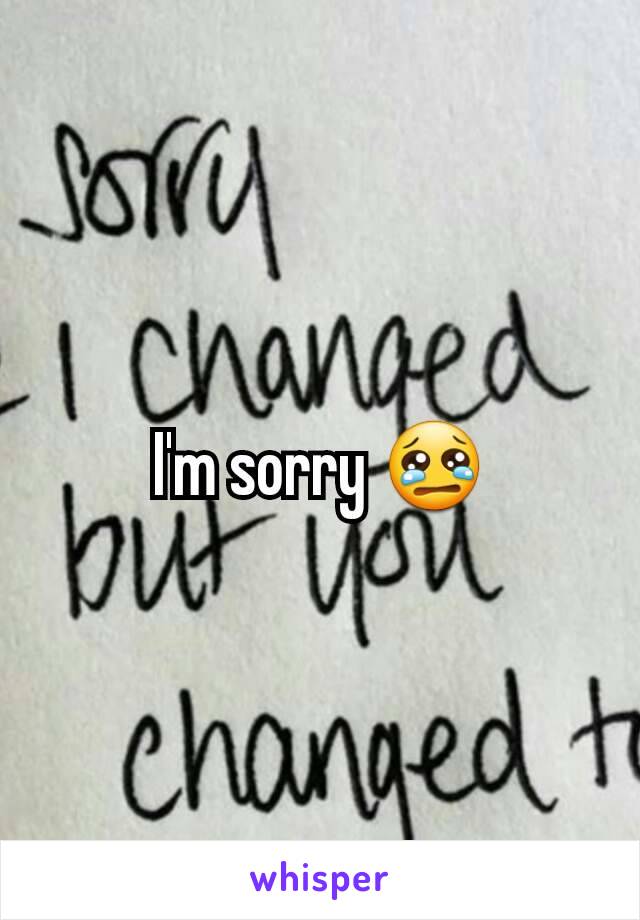 I'm sorry 😢