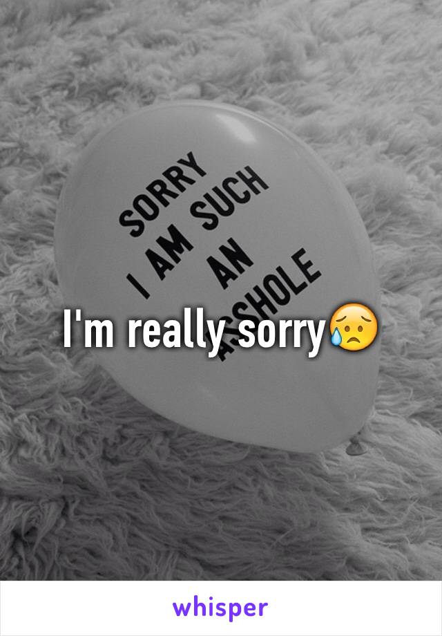 I'm really sorry😥