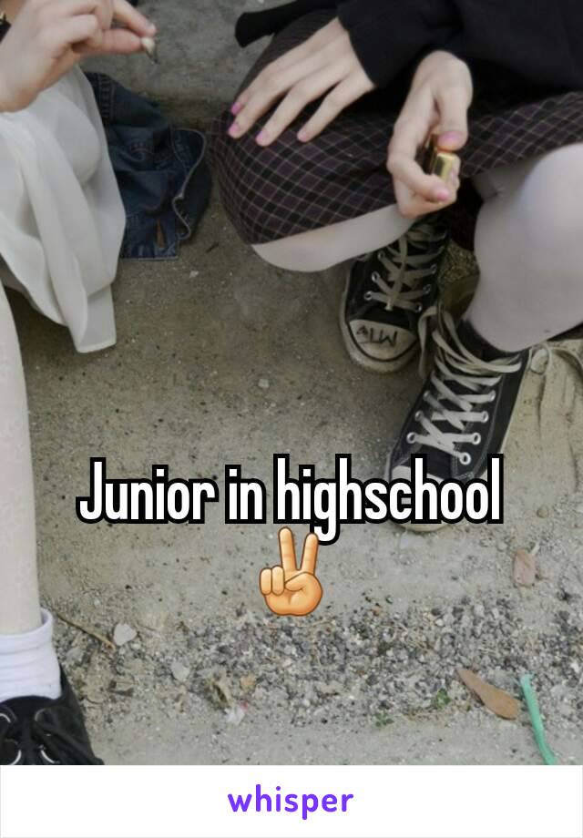 Junior in highschool ✌