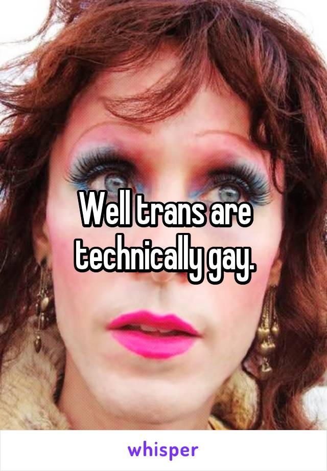 Well trans are technically gay.