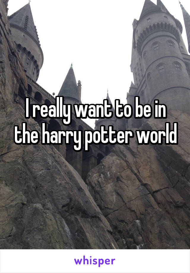 I really want to be in the harry potter world 