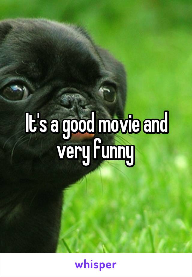 It's a good movie and very funny 