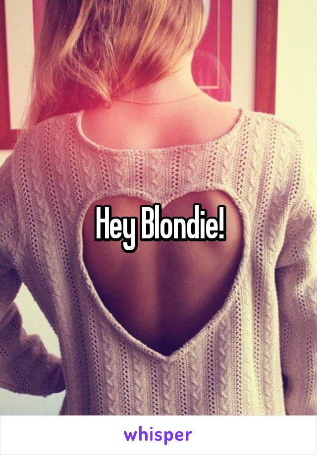 Hey Blondie!