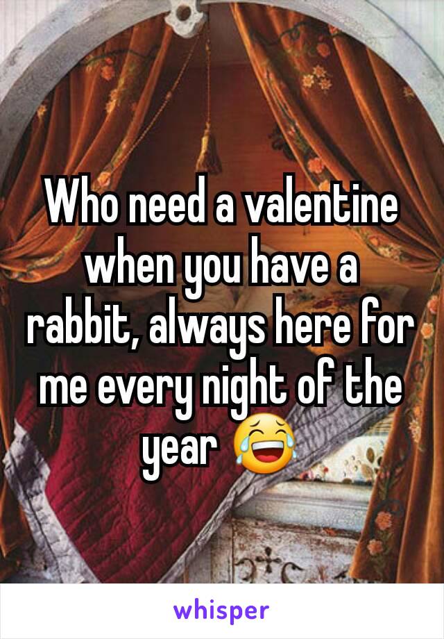 Who need a valentine when you have a rabbit, always here for me every night of the year 😂