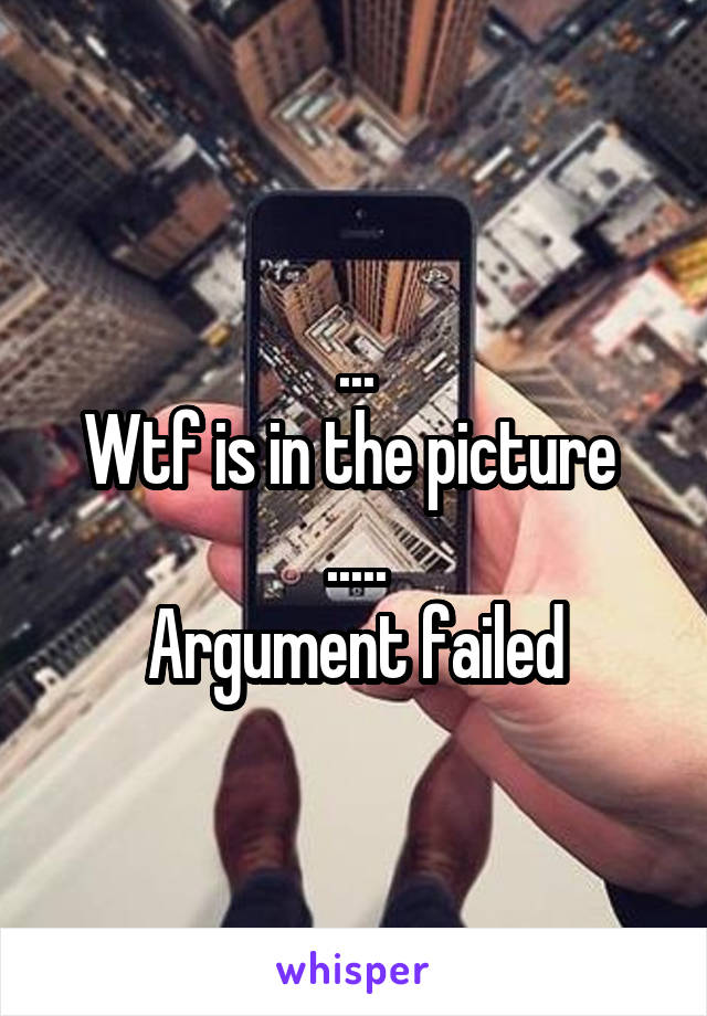 ...
Wtf is in the picture 
.....
Argument failed