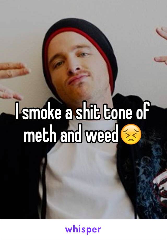 I smoke a shit tone of meth and weed😣