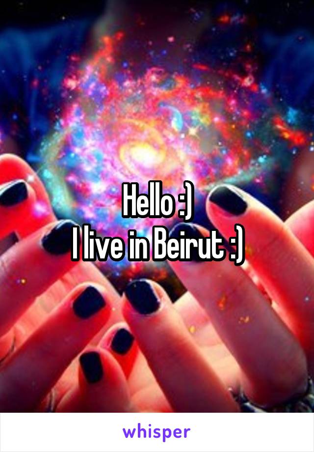 Hello :)
I live in Beirut :)