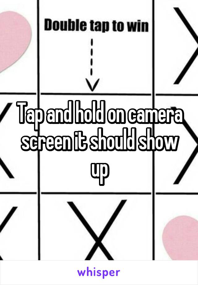Tap and hold on camera screen it should show up