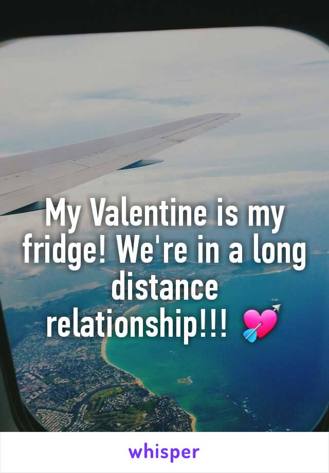 My Valentine is my fridge! We're in a long distance relationship!!! 💘