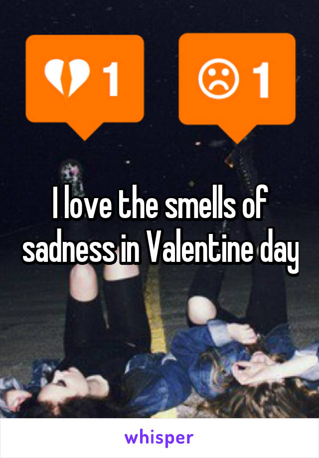 I love the smells of sadness in Valentine day