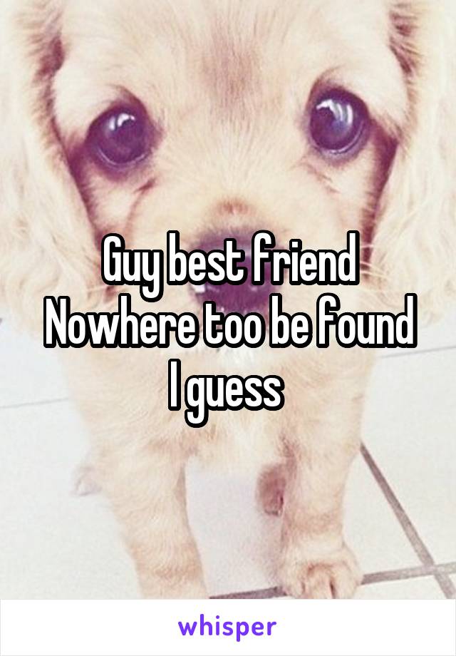 Guy best friend
Nowhere too be found I guess 