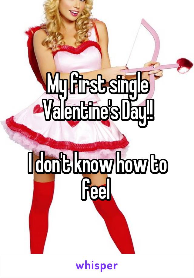 My first single Valentine's Day!!

I don't know how to feel 
