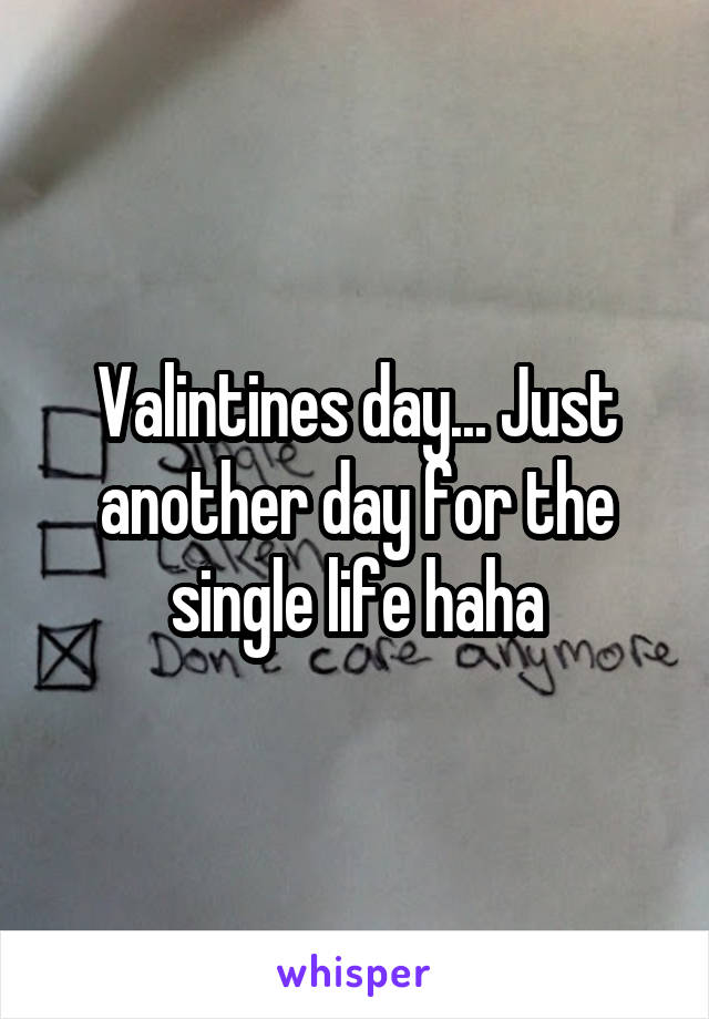 Valintines day... Just another day for the single life haha