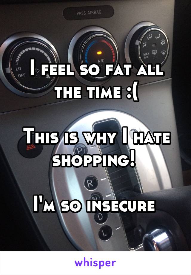 I feel so fat all the time :(

This is why I hate shopping! 

I'm so insecure 
