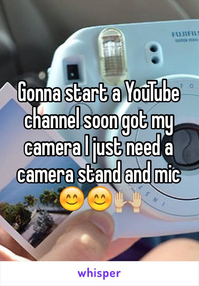 Gonna start a YouTube channel soon got my camera I just need a camera stand and mic 😊😊🙌🏼