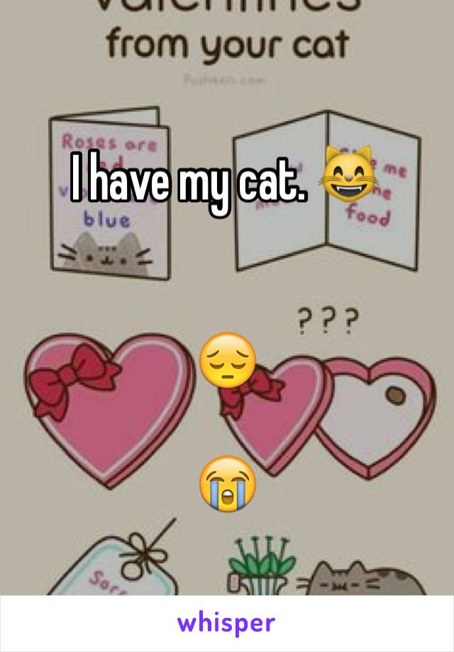 I have my cat. 😸


😔

😭