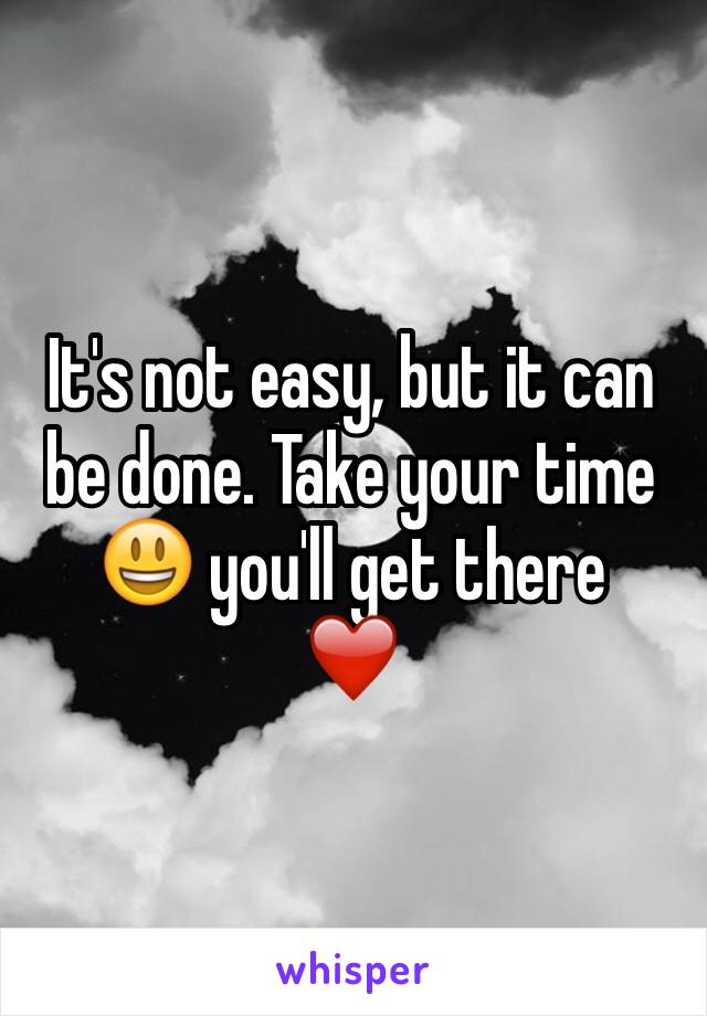 It's not easy, but it can be done. Take your time
😃 you'll get there
❤️