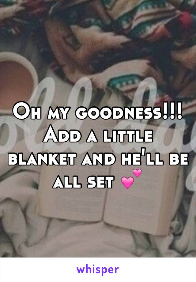 Oh my goodness!!! Add a little blanket and he'll be all set 💕