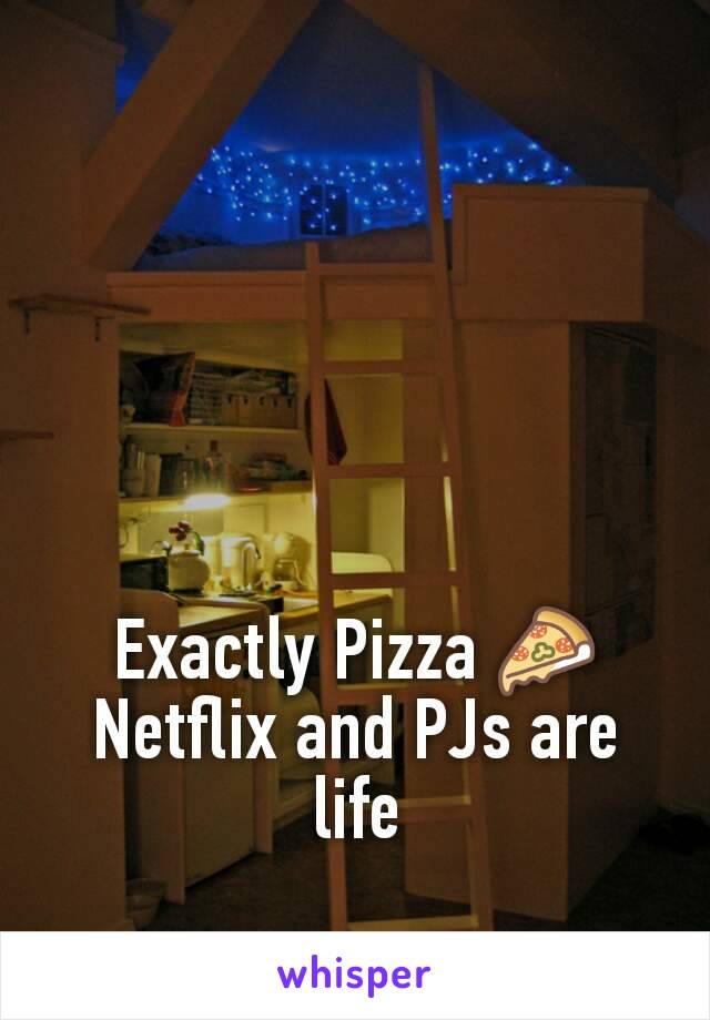 Exactly Pizza 🍕 Netflix and PJs are life
