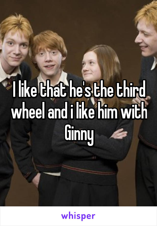 I like that he's the third wheel and i like him with Ginny