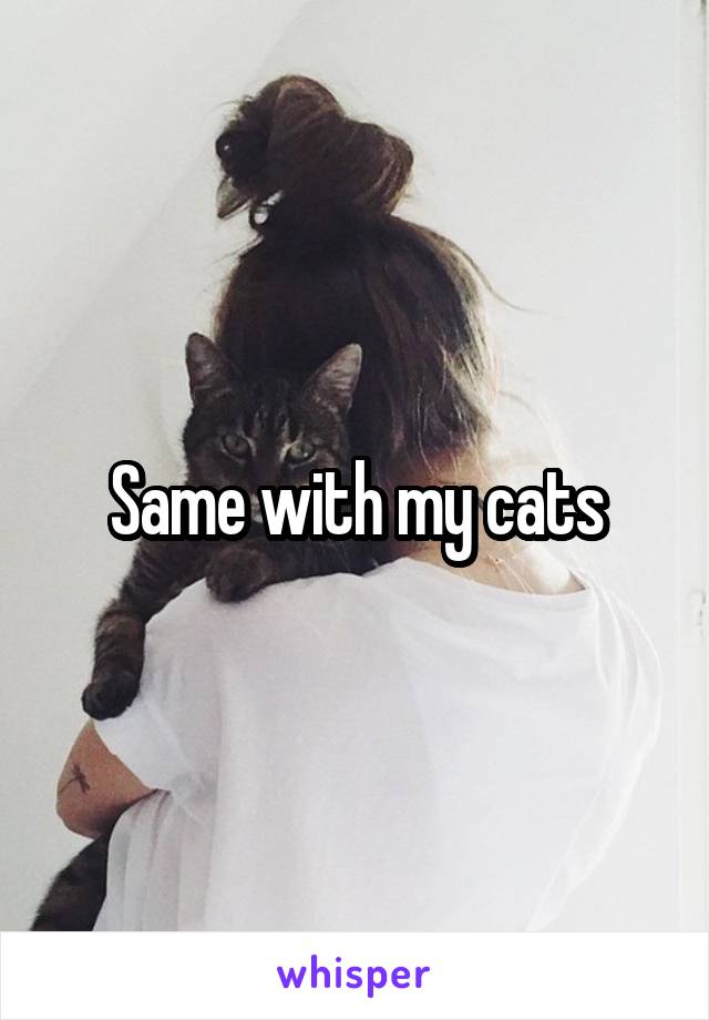 Same with my cats