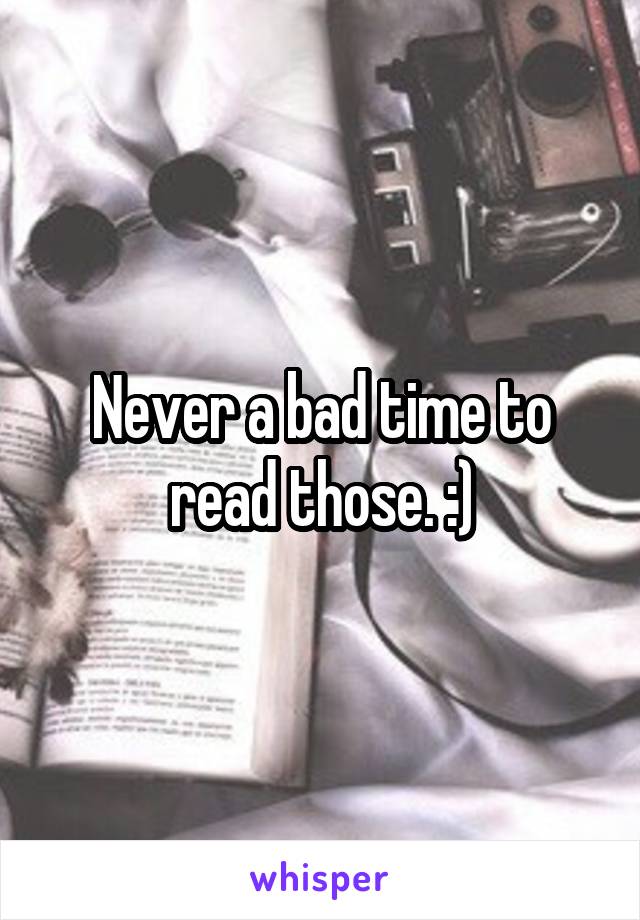 Never a bad time to read those. :)