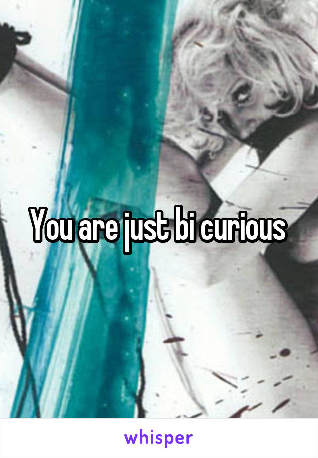 You are just bi curious 