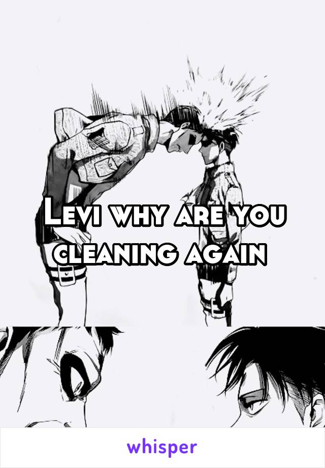 Levi why are you cleaning again 