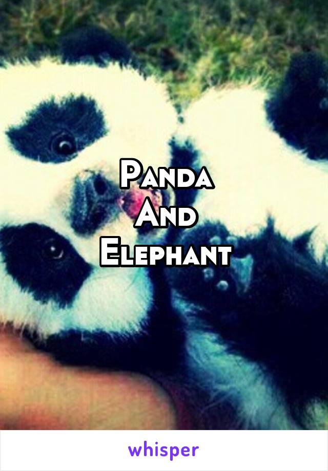 Panda
And
Elephant
