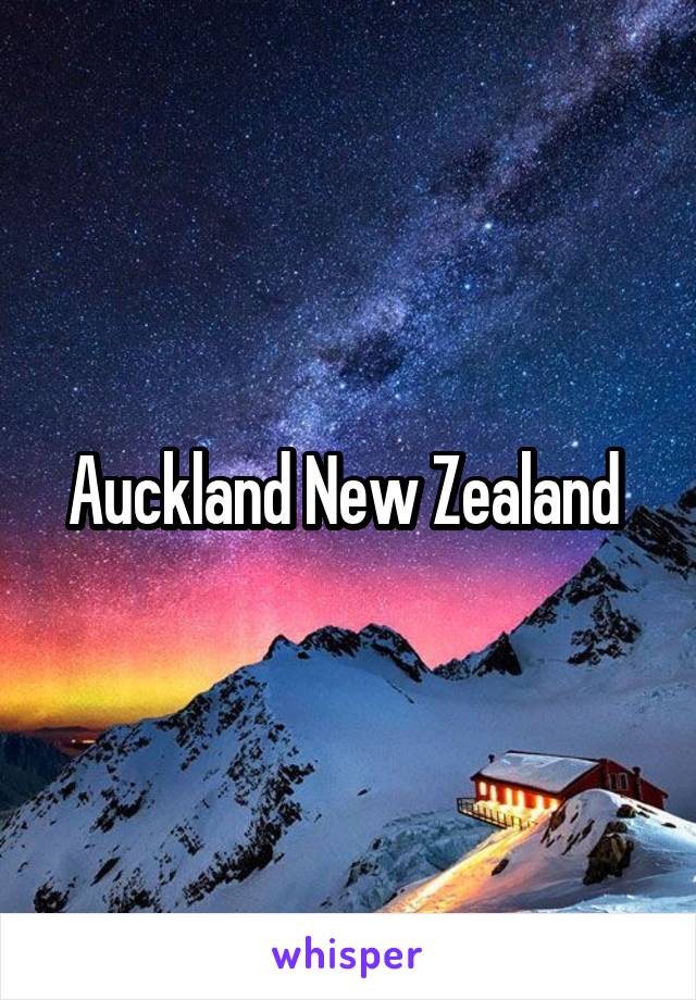 Auckland New Zealand 