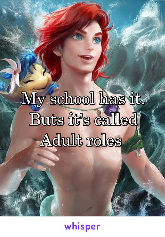 My school has it. Buts it's called Adult roles 
