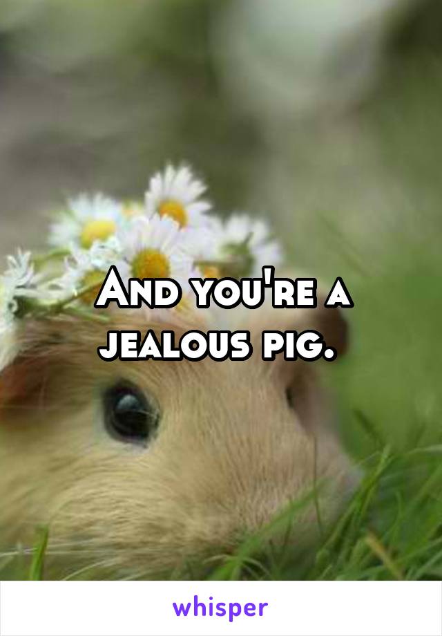 And you're a jealous pig. 